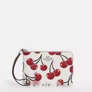 Coach Cherry Print Wristlet